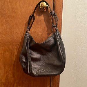 Coach Sutton Hobo, metallic gunmetal finish